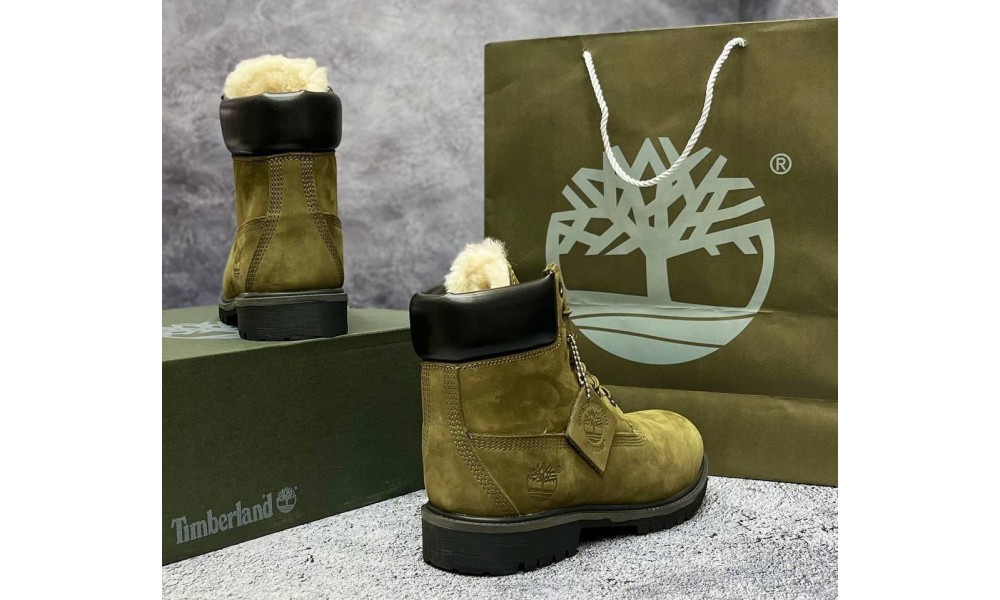 Ботинки Timberland 6 Inch Premium Waterproof Olive Nubuc купить